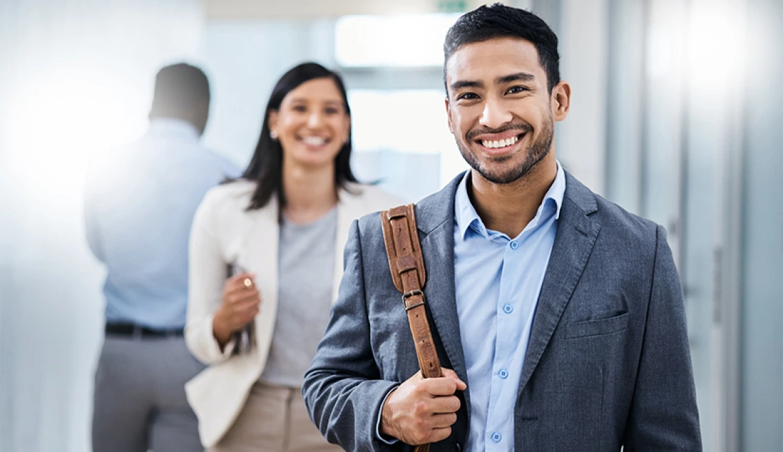 Smiling businessperson posing for photo