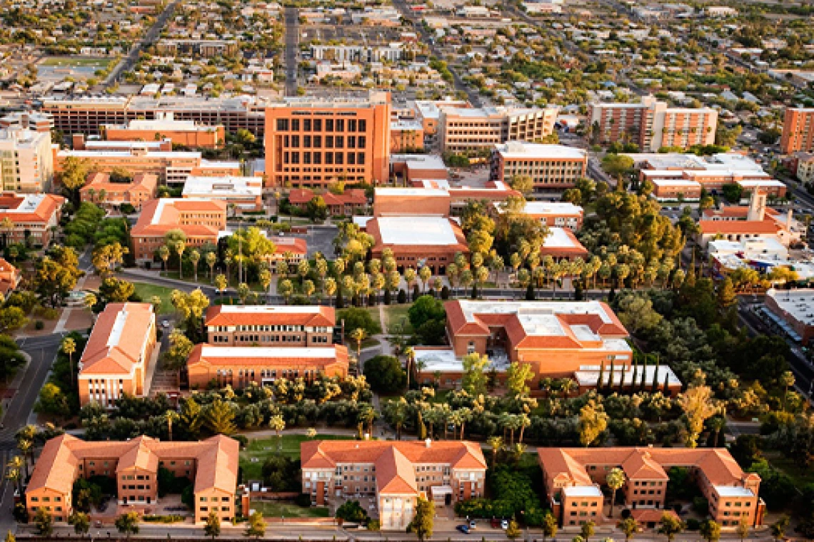 Aerial shot of UA campus